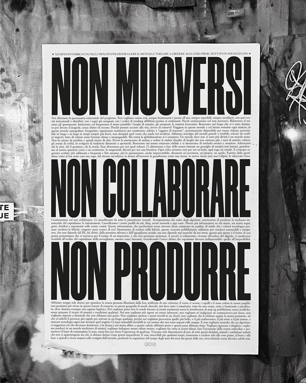 Non muoversi non collaborare non produrre